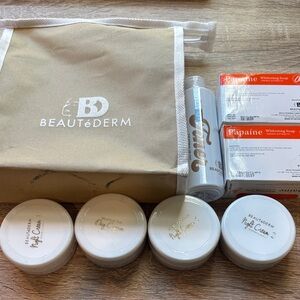 BEAUTéDERM Skincare Set whitening soap night day cream Bag